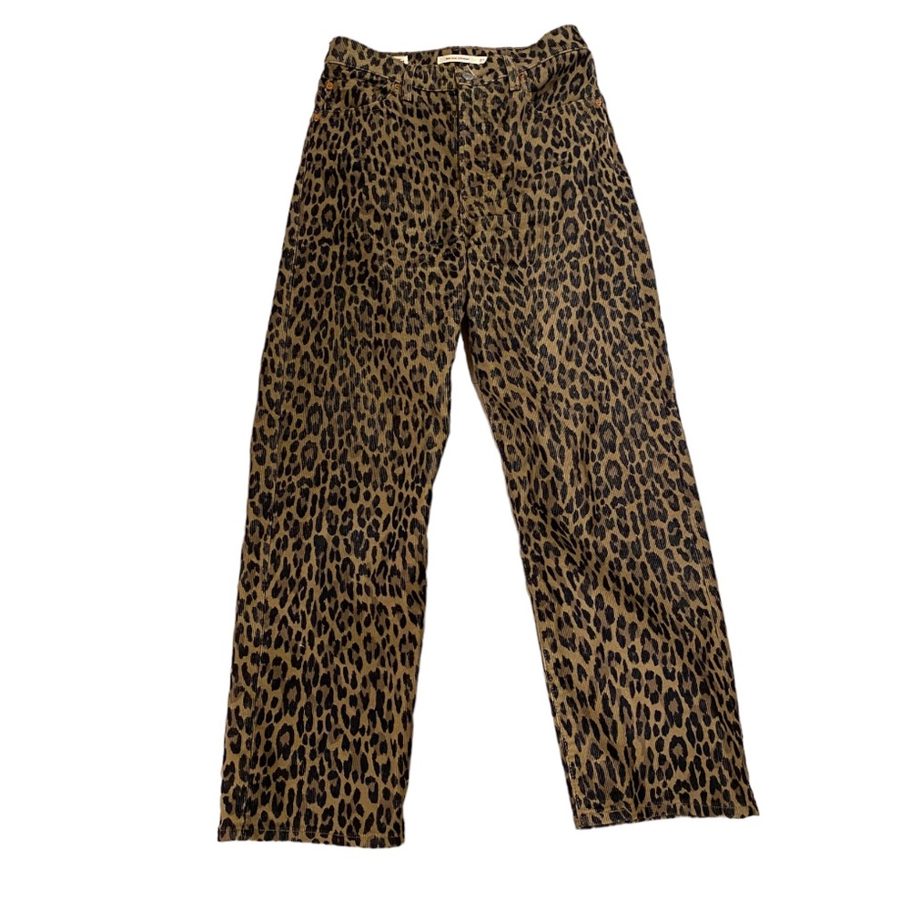 LEVI’s Ribcage High Waisted Leopard Print Corduroy Pants